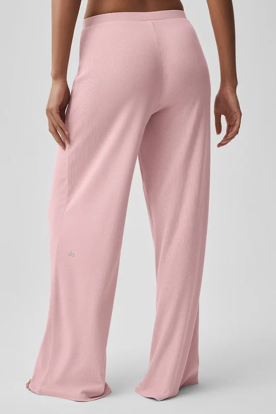 Mid-Rise Dreamlight Straight Bukser – Vintage Pink