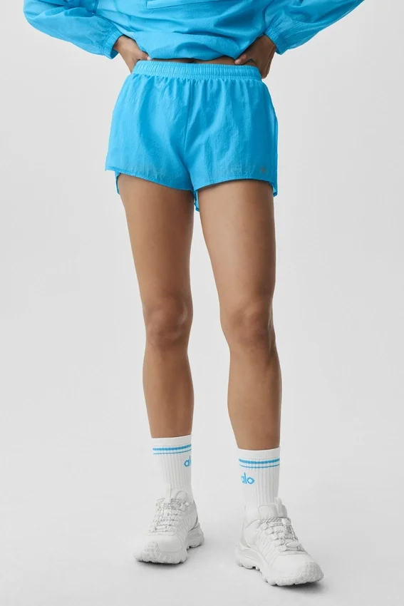 Mid-Rise Go Time-shorts – azurblå