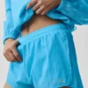 Mid-Rise Go Time-shorts – azurblå