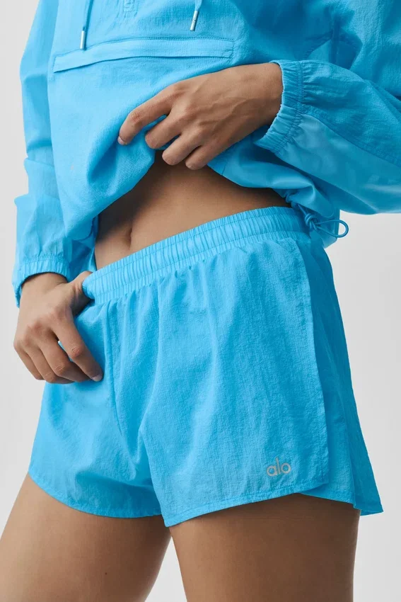 Mid-Rise Go Time-shorts – azurblå