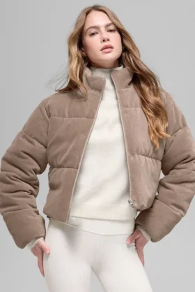 Mikro-corduroy Dreamy Puffer – Chai Latte