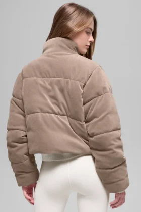 Mikro-corduroy Dreamy Puffer – Chai Latte