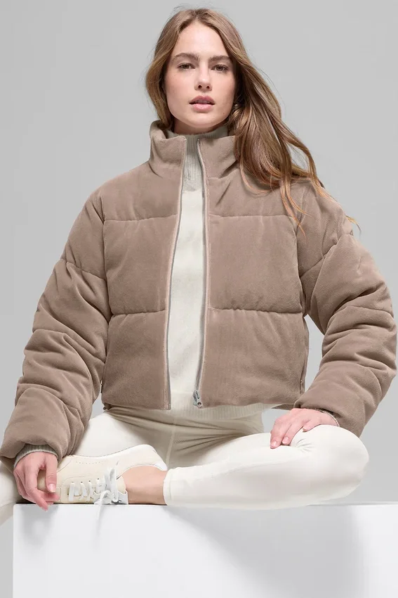 Mikro-corduroy Dreamy Puffer – Chai Latte
