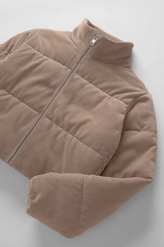 Mikro-corduroy Dreamy Puffer – Chai Latte