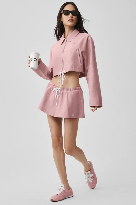 Mikroskjørt med lav midje og lav midje – Vintage Pink