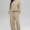 Muse genser med rund hals – Gravel Heather