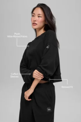 Muse genser med rund hals – svart