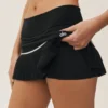 My Serve-tennisskjørt i bomull og kashmir med High-Waist-modell – svart/hvit