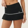 My Serve-tennisskjørt i bomull og kashmir med High-Waist-modell – svart/hvit