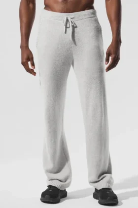 New Class-joggebukser i ull og kashmir – Pearl Grey Heather