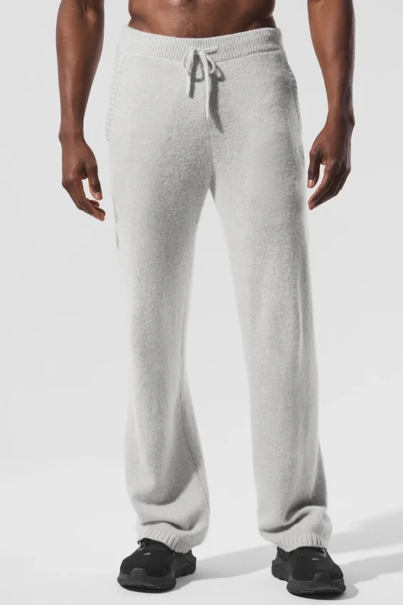 New Class-joggebukser i ull og kashmir – Pearl Grey Heather