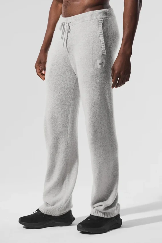 New Class-joggebukser i ull og kashmir – Pearl Grey Heather