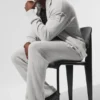 New Class-joggebukser i ull og kashmir – Pearl Grey Heather