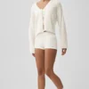 New Class Tie-cardigan i ull og kashmir – elfenben