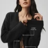 New Class Tie-cardigan i ull og kashmir – svart