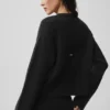 New Class Tie-cardigan i ull og kashmir – svart