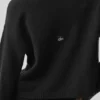 New Class Tie-cardigan i ull og kashmir – svart