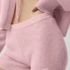 Noble-shorts i ull og kashmir med ribbestrikk – vintage-rosa