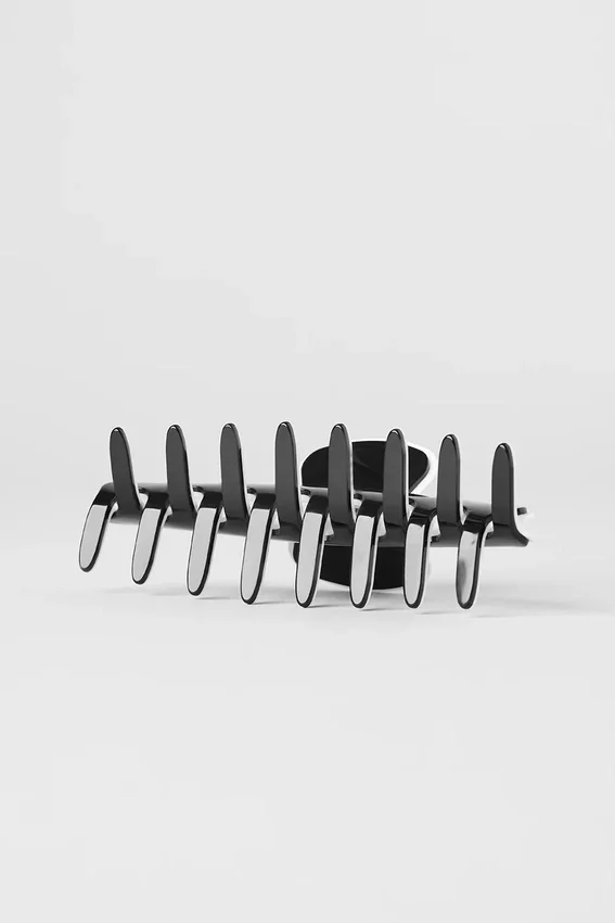Outline Claw Clip – svart/hvit