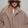 Oversized Sherpa-trench – Chai Latte