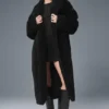 Oversized Sherpa-trench – svart