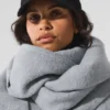 Oversized skjerf i merinoull – Hazy Heather Grey
