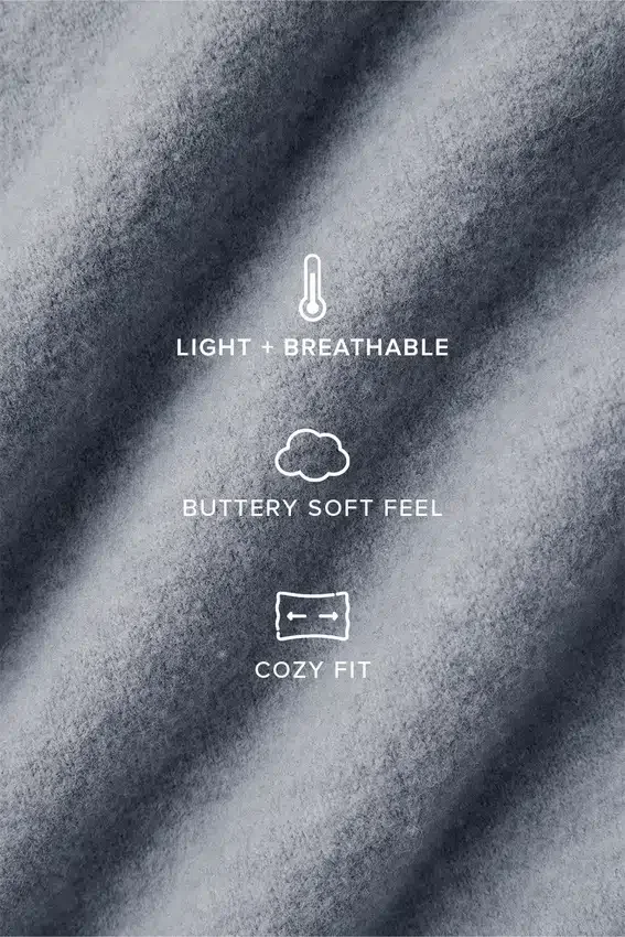 Oversized skjerf i merinoull – Hazy Heather Grey