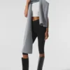 Oversized skjerf i merinoull – Hazy Heather Grey