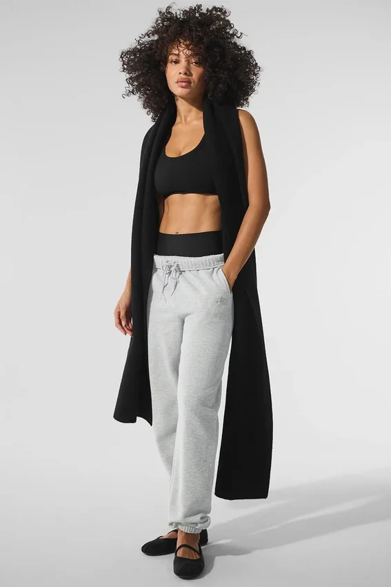 Oversized skjerf i merinoull – svart