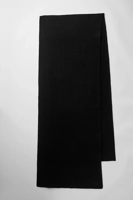 Oversized skjerf i merinoull – svart