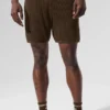 Åpenstrikkede shorts – Espresso