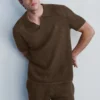 Åpenstrikkede shorts – Espresso