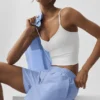 Pinstripe Daylight-shorts – lys provenceblå/hvit