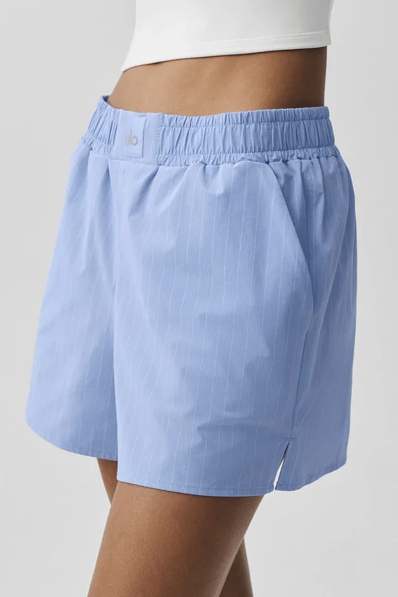 Pinstripe Daylight-shorts – lys provenceblå/hvit