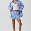 Pinstripe Daylight-shorts – lys provenceblå/hvit