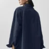 Pinstripe Daylight-skjorte med knapper og langermet – marineblå/elfenben