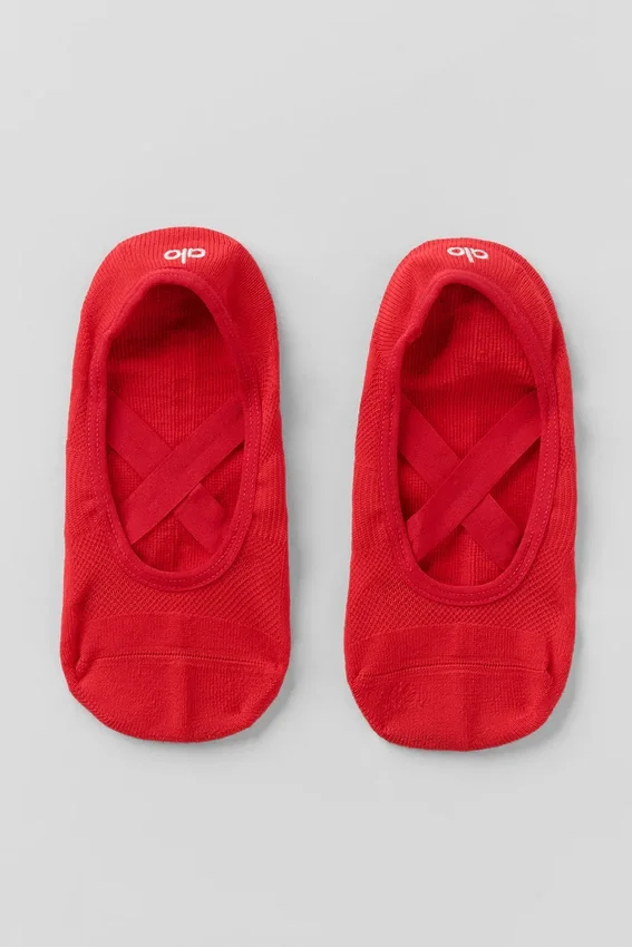 Pivot Barre-sokker for kvinner – Bright Red