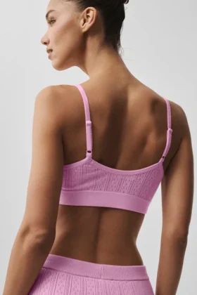 Pointelle-strikkegenser Be Mine-BH – Candy Heart Pink