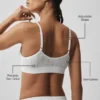 Pointelle-strikkegenser «Be Mine»-BH – Semi Sheer White