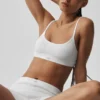 Pointelle-strikkegenser «Be Mine»-BH – Semi Sheer White