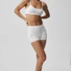 Pointelle-strikkegenser «Be Mine»-BH – Semi Sheer White