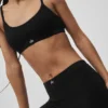 Pointelle Strikkegenser Be Mine-BH – svart