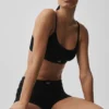Pointelle Strikkegenser Be Mine-BH – svart