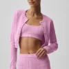 Pointelle-strikkegenser «Be Mine»-cardigan – Candy Heart Pink