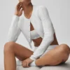 Pointelle-strikkegenser «Be Mine»-cardigan – halvgjennomsiktig hvit