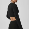 Pointelle-strikkegenser «Be Mine»-cardigan – svart