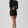 Pointelle-strikkegenser «Be Mine»-cardigan – svart