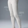 Pointelle-strikkegenser med High-Waist-tights – lys grå melert