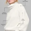 Polar Fleece Hazy-genser – elfenben