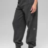 Polar Fleece High-Waist Retreat Jogger – Mørk melert grå